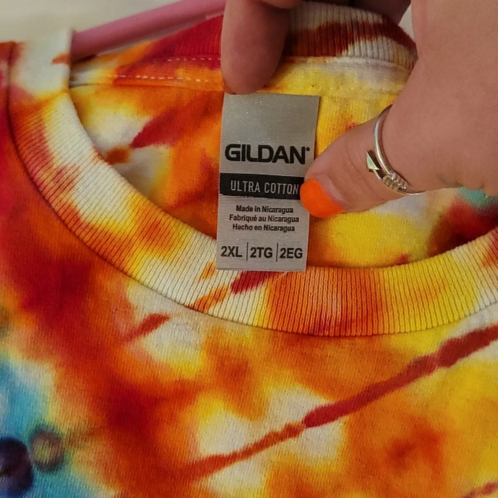 Rainbow iced dye Tshirt. - Picture 2 of 3